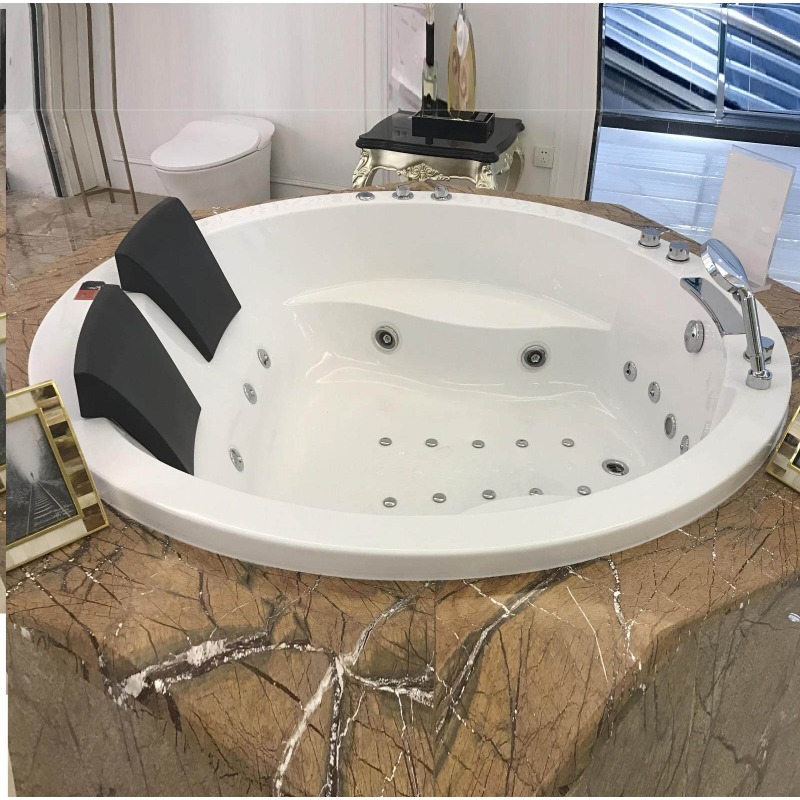 Home Bathroom Jacuzzi - Badkamer Dubbele Tweepersoons Ingebouwde Vrijstaande Ronde