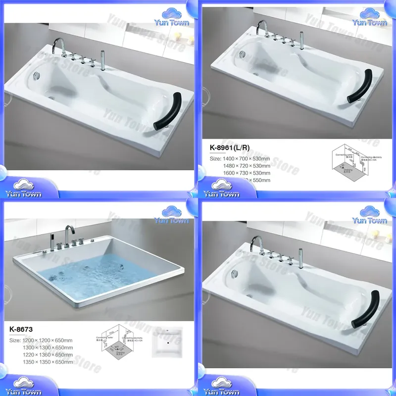 Home Bathroom Jacuzzi - Enkelvoudige bubbelbad voor thuis-spa met ingebouwde