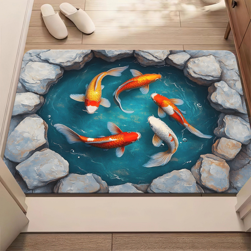 Zara Home Bathroom Rug - VIKAMA Stereoscopische Vision badkamervloermat, absorberende badkamermat,
