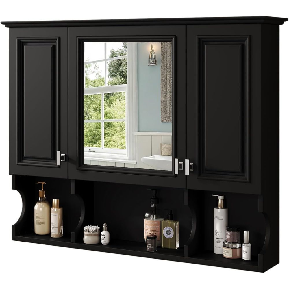 Home Bathroom Furniture - Badkamerwandkast met spiegel, aan de muur