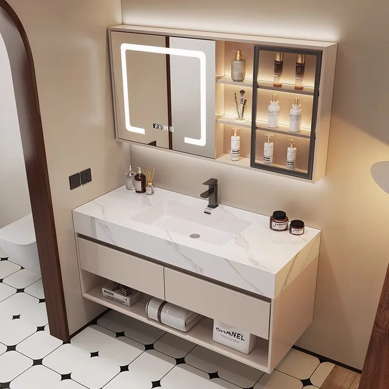 Home Bathroom Vanity Combo - Moderne badkamerijdelheid leisteen keramische wastafel met