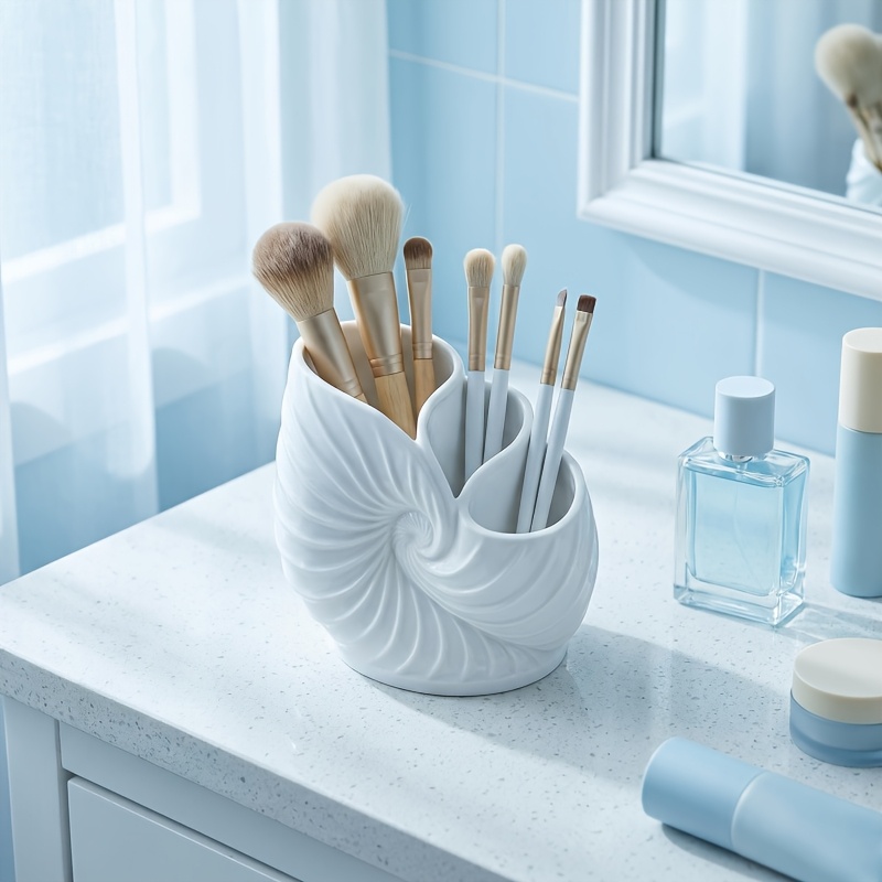 Home Bathroom Vanity - Multifunctionele badkamerorganizer, witte tandenborstelhouder voor wastafel,