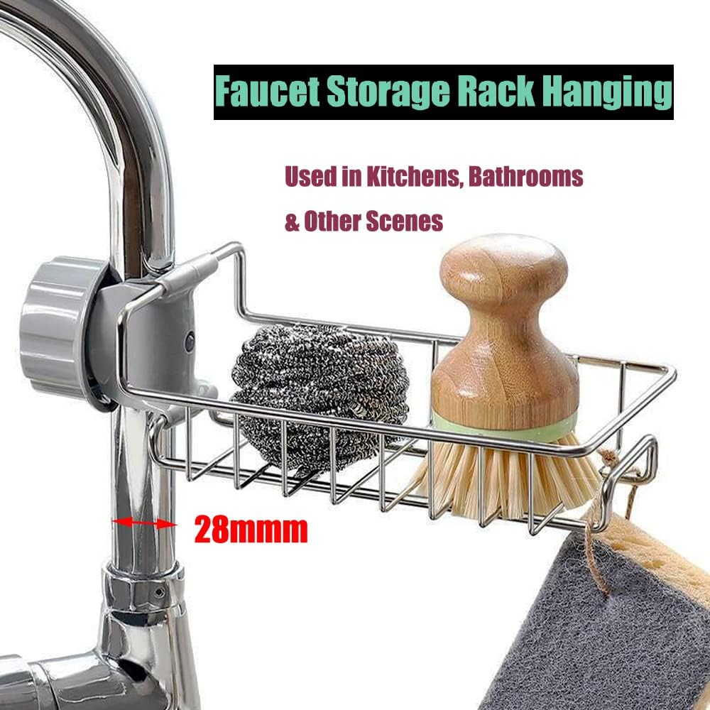 Home Kitchen Bathroom Marketing - Flexibele kraanhouder, gootsteenrek, sponzen-, zeep-, borstel-