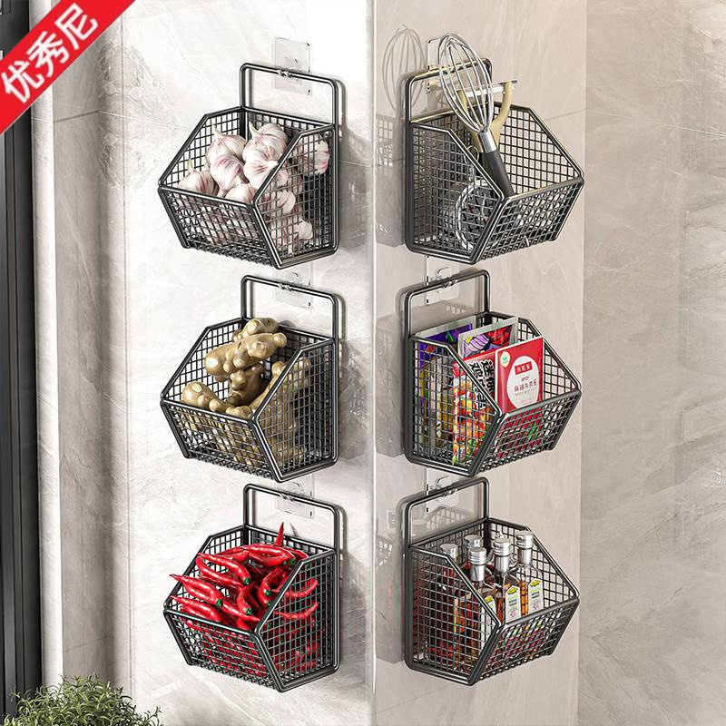 Home Essentials Bathroom Storage - Wandmontage keukenopbergdoos knoflook ui gember houder