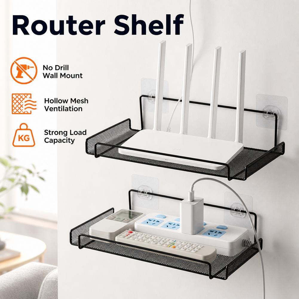 Home Bathroom Organizer - Wandmontage routerplank van roestvrij staal, zonder