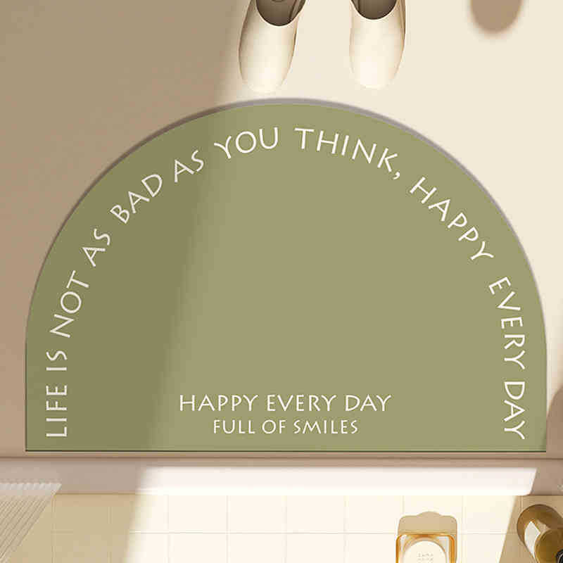 Zara Home Bathroom Rug - VIKAMA hoogwaardige minimalistische waterabsorberende, sneldrogende badkamervloermat,