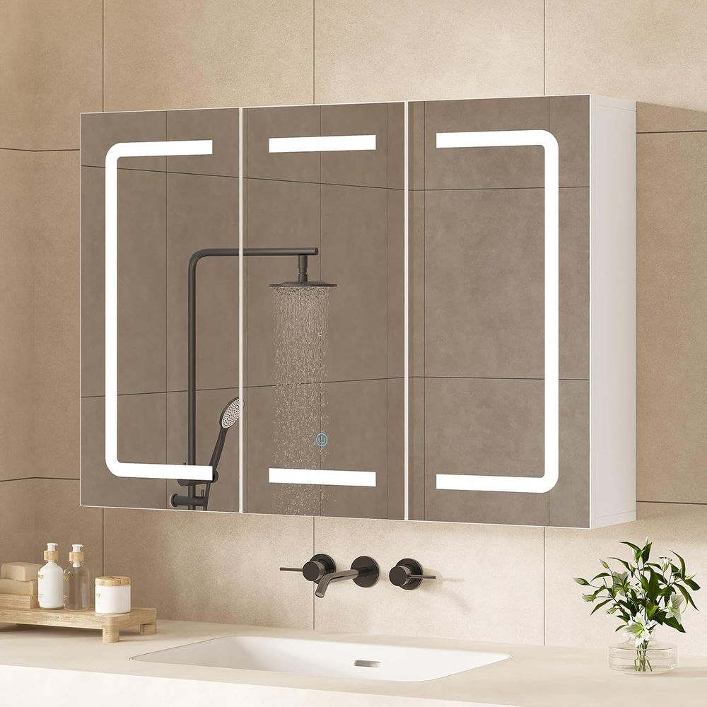 Home Bathroom Furniture - Medicijnkastje met spiegel, verlichte badkamer medicijnkastje
