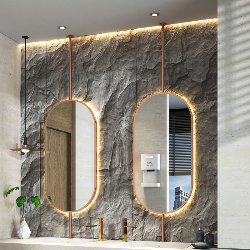 Home Bathroom Furniture - Maat 60x90cm Plafond ovale hangende spiegel