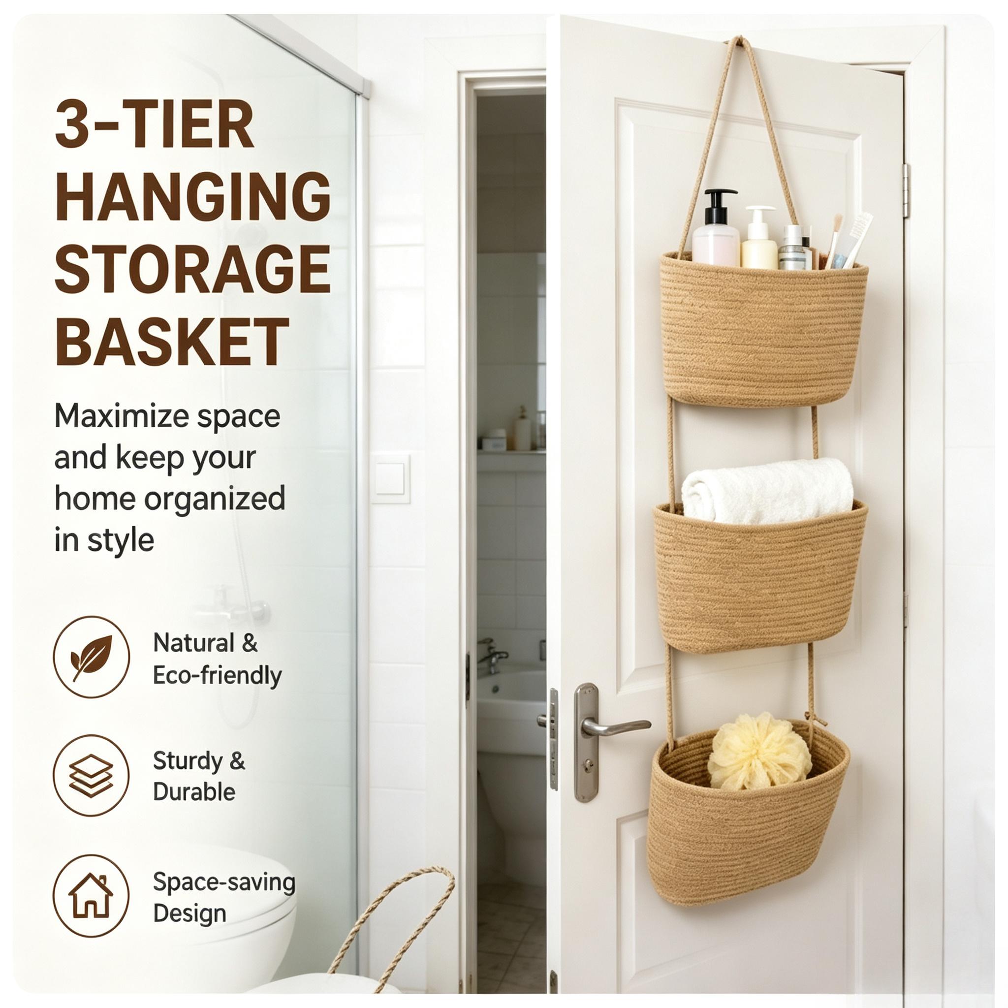 3-laags hangende opbergmanden  - Home Essentials Bathroom Storage recensie en prijs