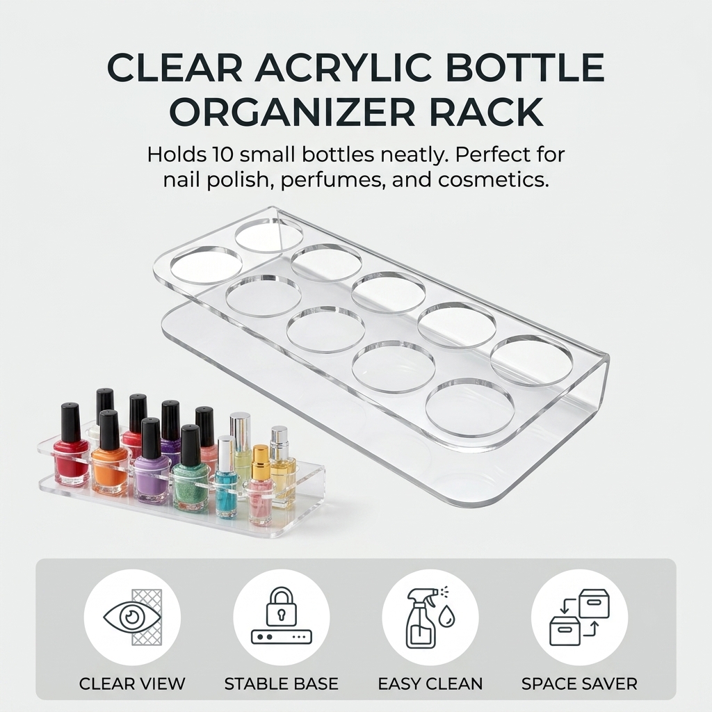 Transparante Acryl Flessenhoud - Home Essentials Bathroom Rack recensie en prijs