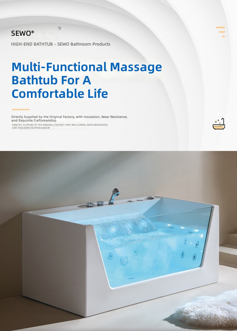 Acryl massagebad, slim thermos - Home Bathroom Jacuzzi recensie en prijs