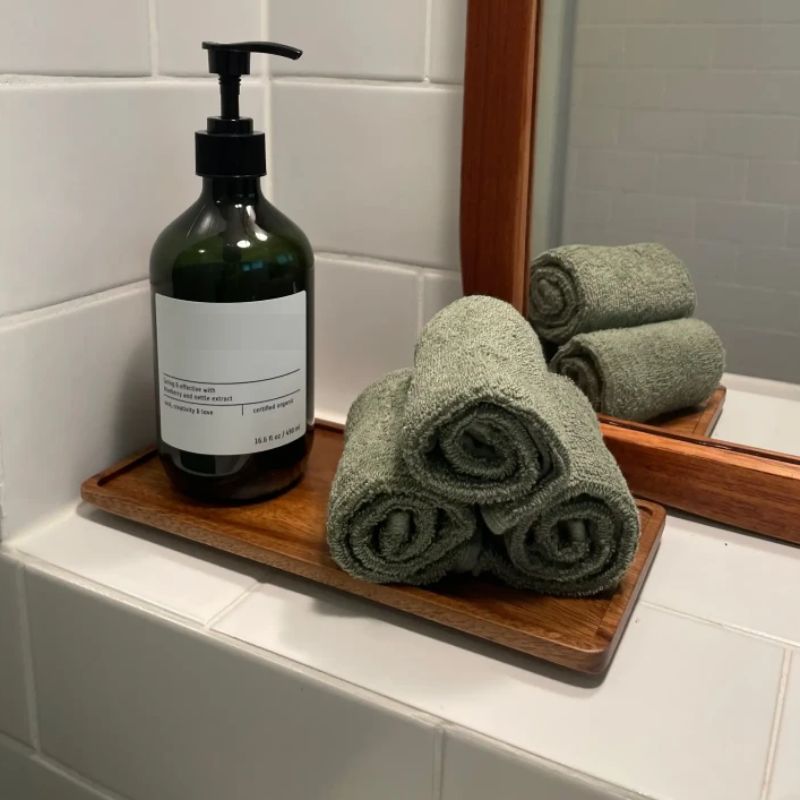Natuurlijk houten rechthoekig  - Home Bathroom Vanity recensie en prijs