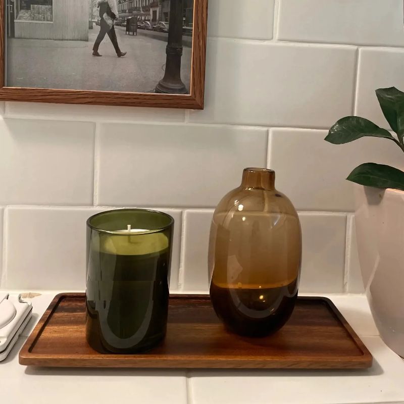 Natuurlijk houten rechthoekig  - Home Bathroom Vanity recensie en prijs