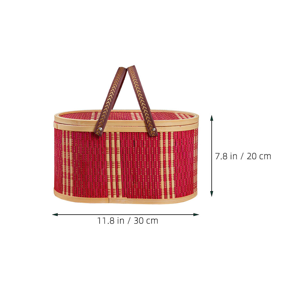 Ovaal bamboe opbergmandje met  - Home Bathroom Organizer recensie en prijs