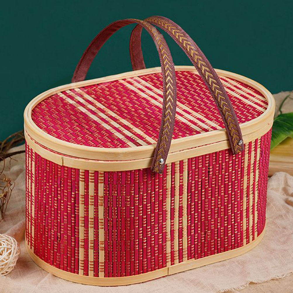 Ovaal bamboe opbergmandje met  - Home Bathroom Organizer recensie en prijs