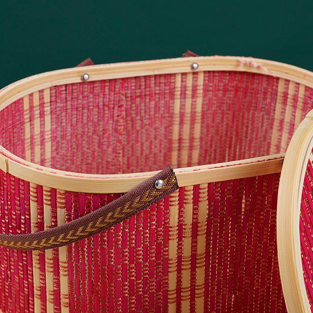 Ovaal bamboe opbergmandje met  - Home Bathroom Organizer recensie en prijs