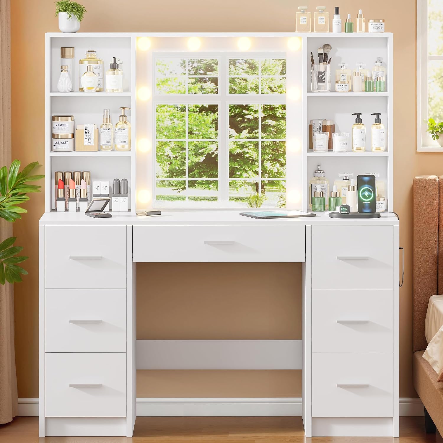 Grote kaptafel met LED-spiegel - Home Outlet Bathroom Mirrors recensie en prijs
