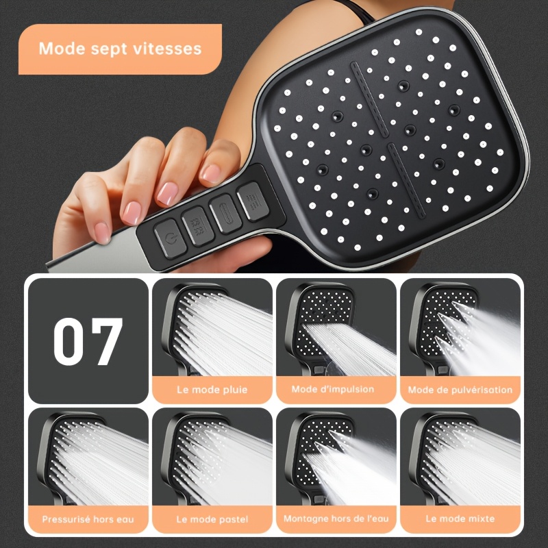 7-setting zilveren handdouchek - Home One Bathroom Accessories recensie en prijs