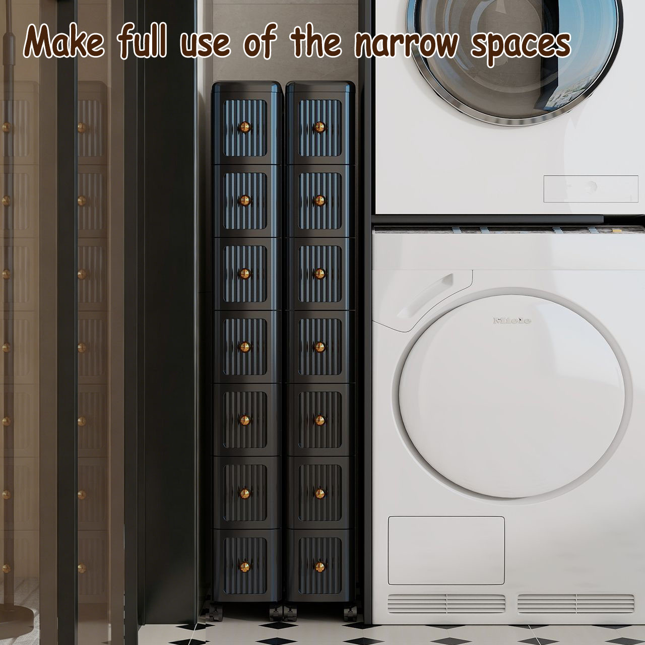 15 cm smalle opbergkast met la - Home Bathroom Furniture recensie en prijs