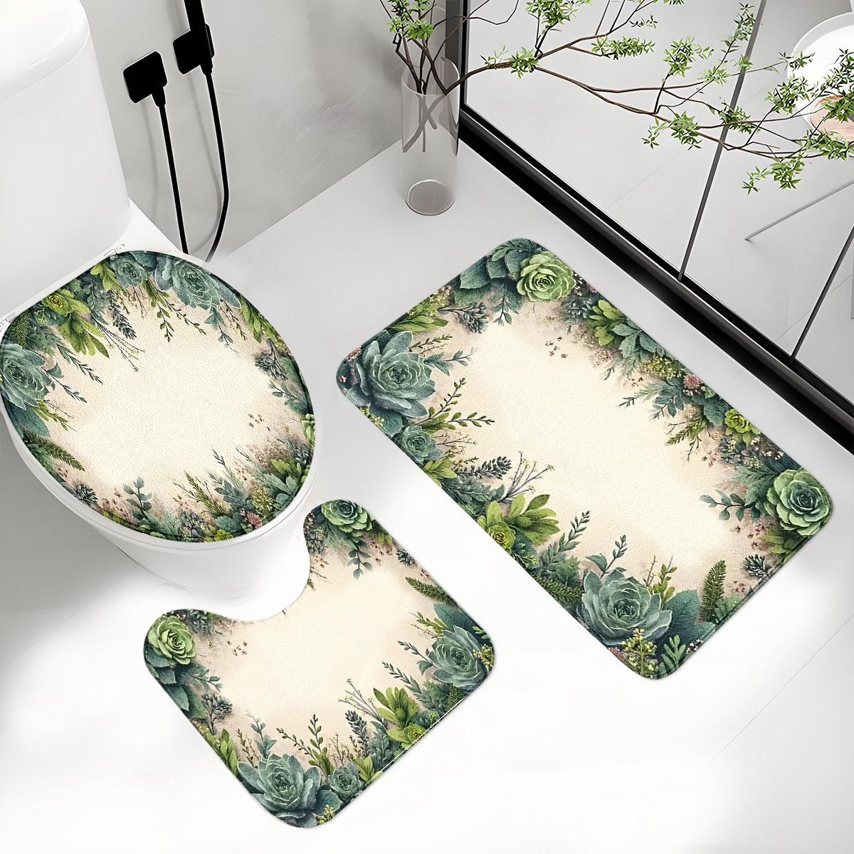 Retro succulente badkamerset v - Zara Home Bathroom Rug recensie en prijs