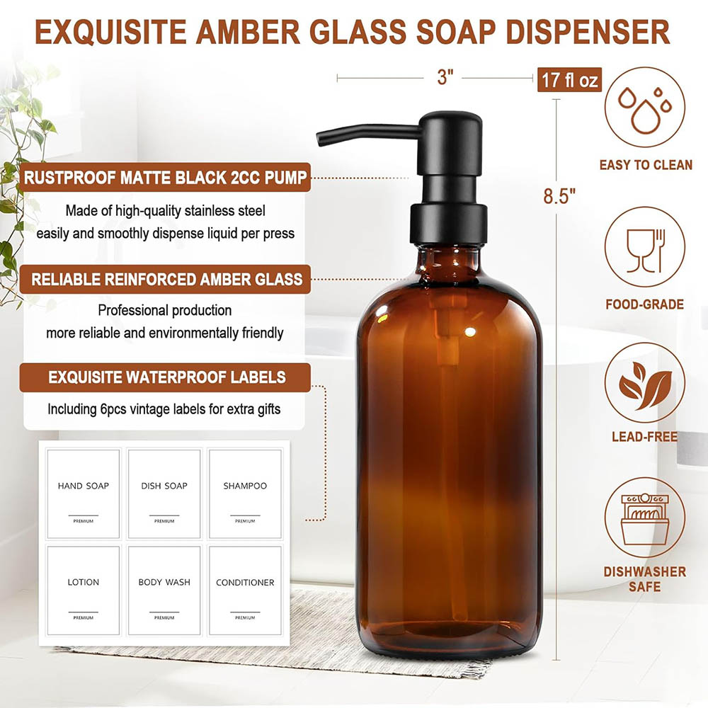 Amberkleurige glazen zeepdispe - Glass Soap Dish recensie en prijs