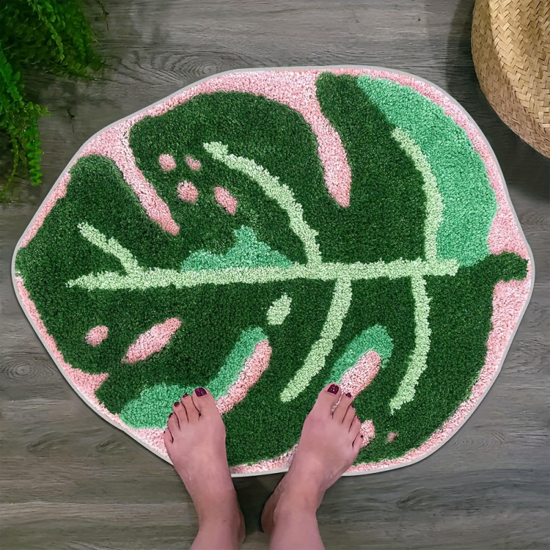 VIKAMA Roze Tropisch Blad Pluc - Zara Home Bathroom Rug recensie en prijs