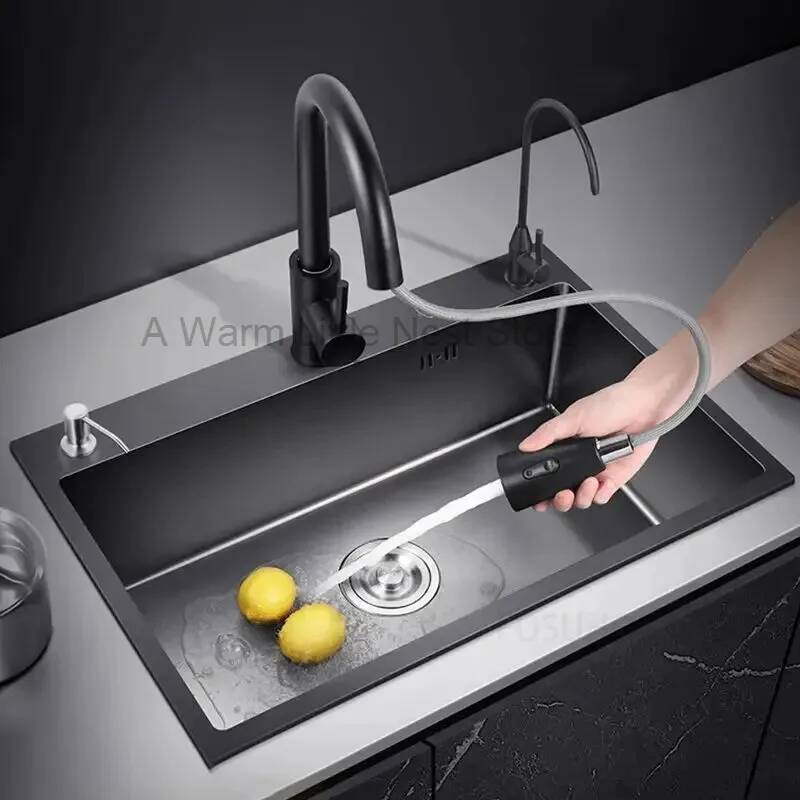 Zwarte Nano-keukenwastafels Ba - Home One Bathroom Accessories recensie en prijs